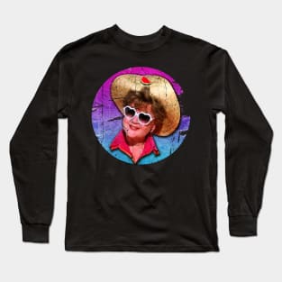 Jessica Fletcher- Retro Vintage Brush Paint Long Sleeve T-Shirt